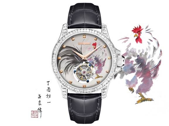 吕良伟|吕良伟精湛画功加持！万希泉限量版吉利彩鸡陀飞轮腕表问世