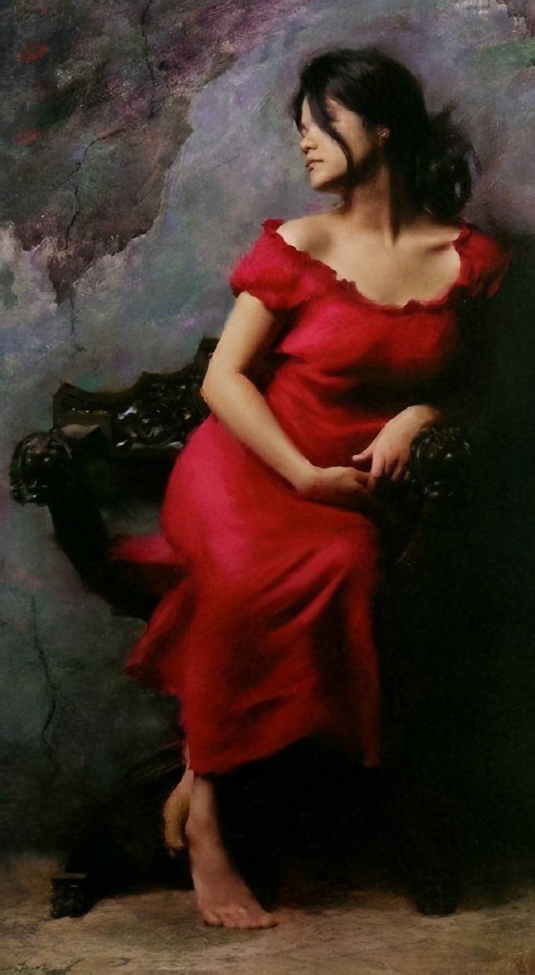 图片[14]-美国天才艺术家人体油画中的美女，性感迷人，细腻逼真-魔性次元