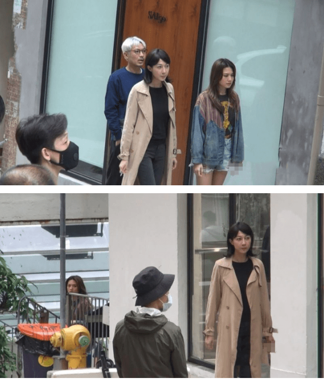 黄色|吴绮莉与闺蜜聚会！黄色开衫配连体裤显高挑，47岁的脸依然能打