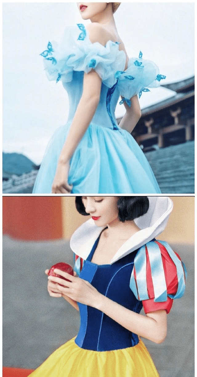 张予曦横店在逃公主vlog走红网络cos艾莎白雪公主花木兰美人鱼