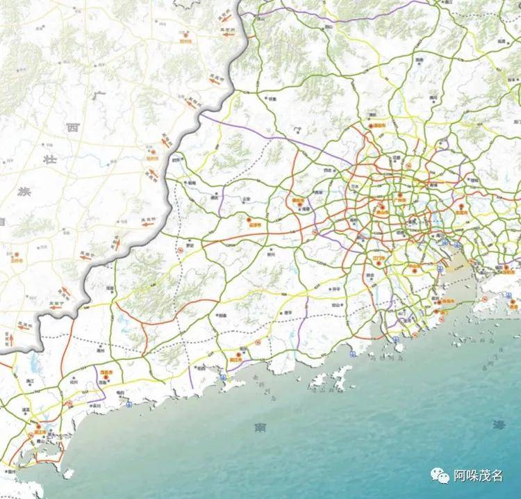 最新版的广东省高速公路规划,茂名收获颇多,化北高速,阳信高速均将于