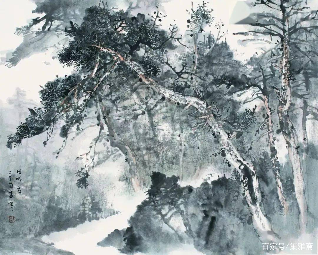 当代著名书画家朱零山水画作品欣赏