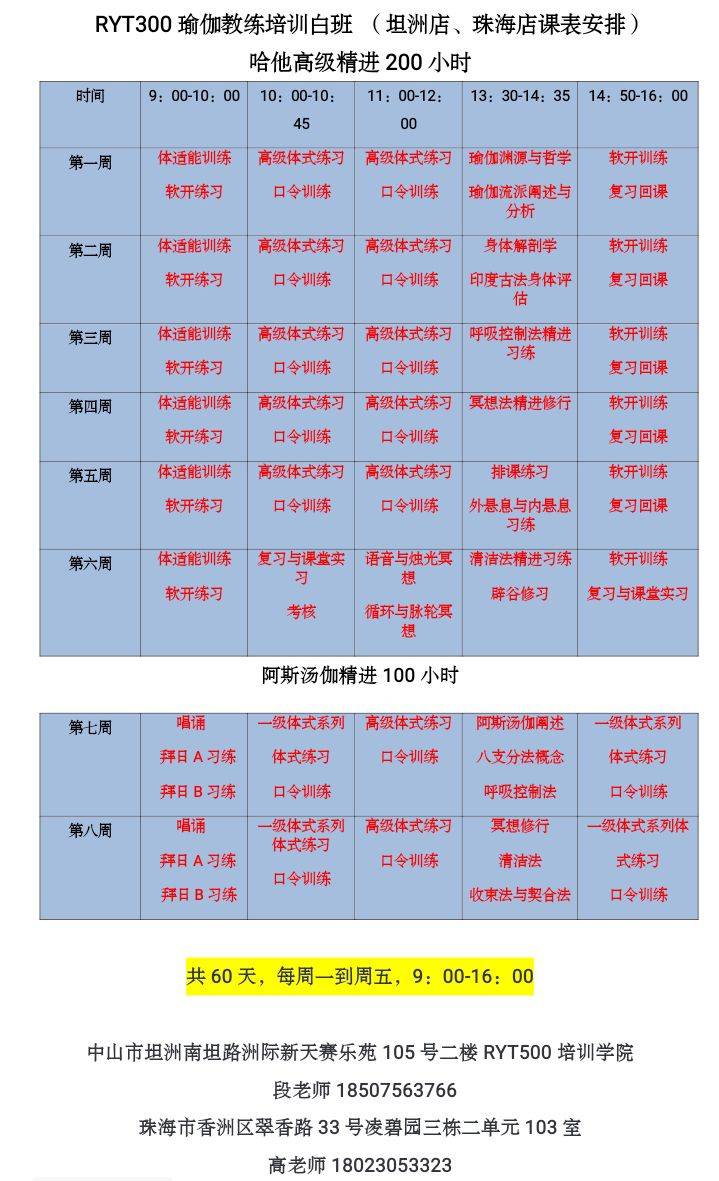 中山|珠海与中山怎样考取最权威、含金量最高的瑜伽教练证书RYT证书