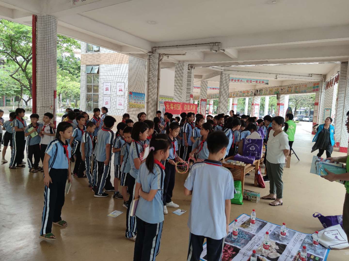 望牛墩镇禁毒办在望牛墩实验小学开展无毒校园你我共建禁毒宣传活动