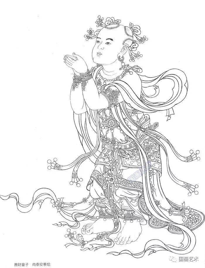 法海寺壁画线描临摹范本选页分享