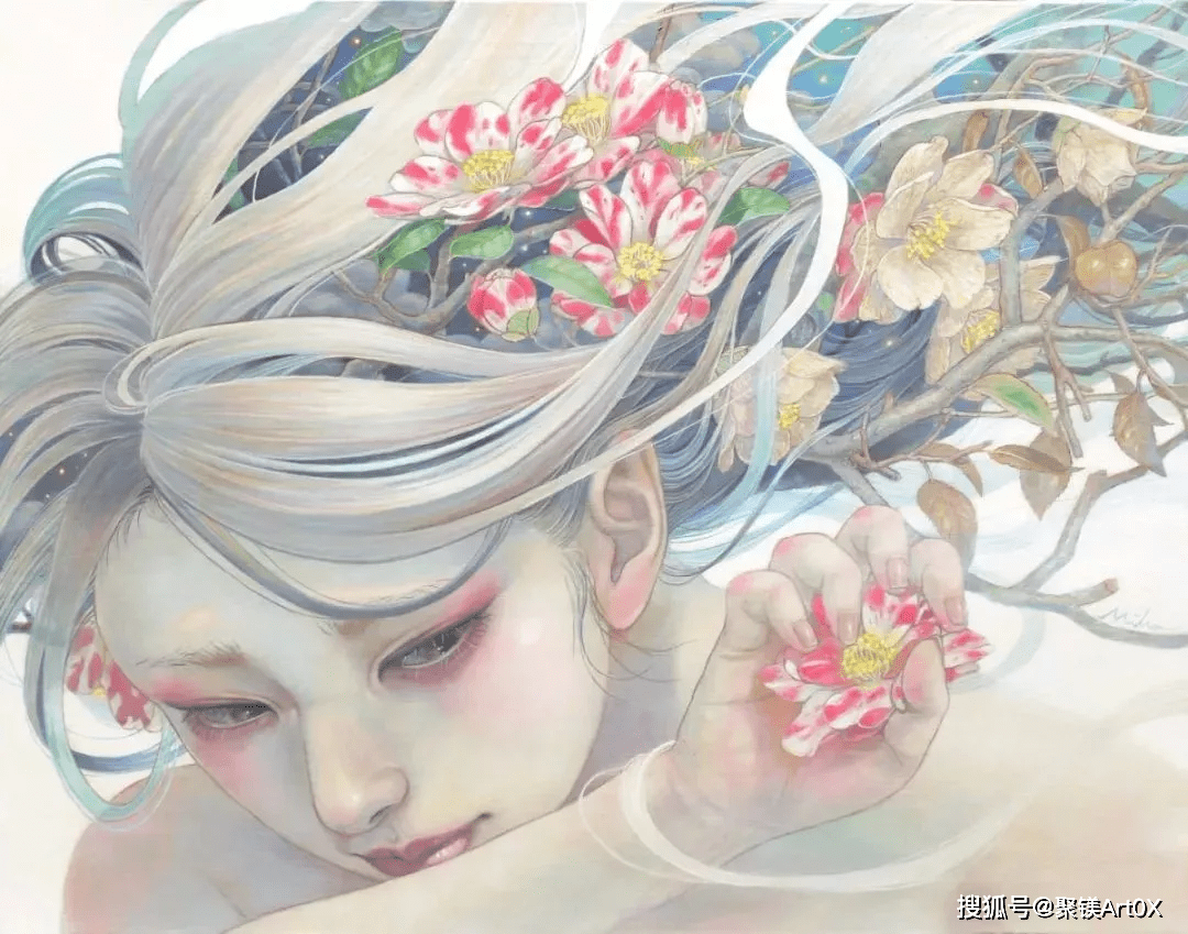 8年时间,日本画师创作空灵纯洁的少女,太吸引人
