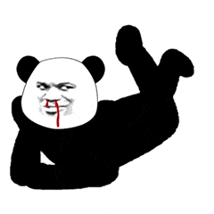 超级骚气的熊猫人跳舞表情包小熊猫捂住住了眼睛