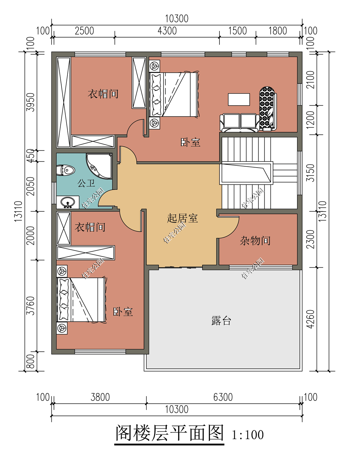 宅基地面宽10米,进深12-13米,建三层小别墅怎么设计?