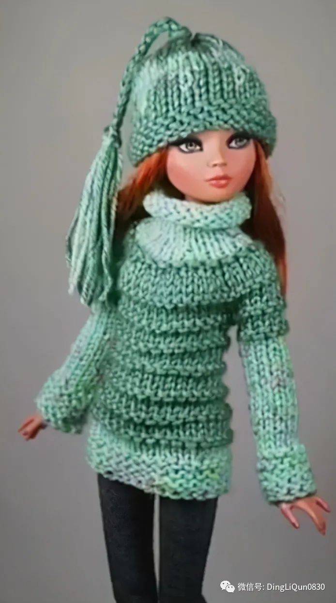 「针织作品」50款芭比娃娃的毛衣连衣裙作品展示