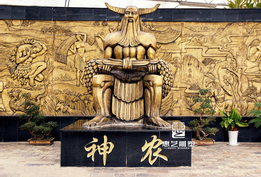 神农氏炎帝雕塑-中国上古部落首领-搜狐大视野-搜狐新闻
