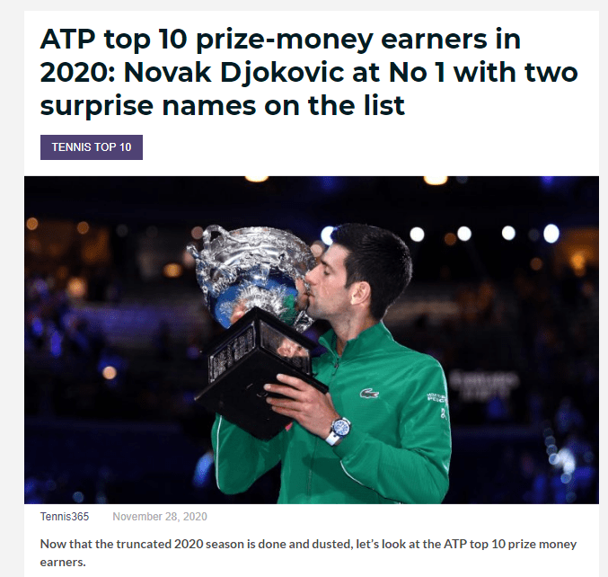 atp2020排名_费纳德领衔榜单ATP公布2020年度各奖项归属