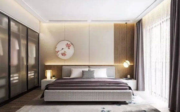 格调优雅的卧室装修设计,大小面积都有,床头背景墙真漂亮!