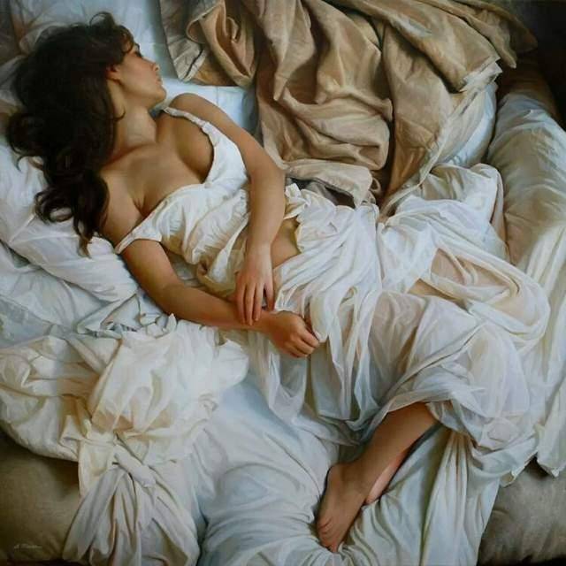 图片[9]-俄罗斯艺术家最美人体油画，性感逼真，宛如高清照片-魔性次元