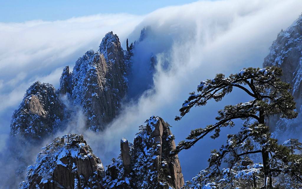 2020年冬季黄山雾凇,云海,雪景,日出日落专线摄影采风