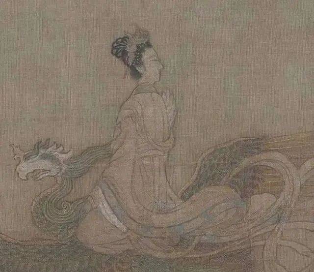古画《仙女乘鸾图》,仙女骑乘仙鹤,给大家带来了美的享受