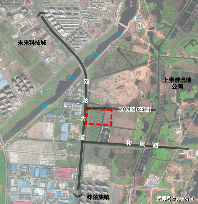 北侧为未来科技城,南侧为秣陵集镇,东侧为上秦淮湿地公园