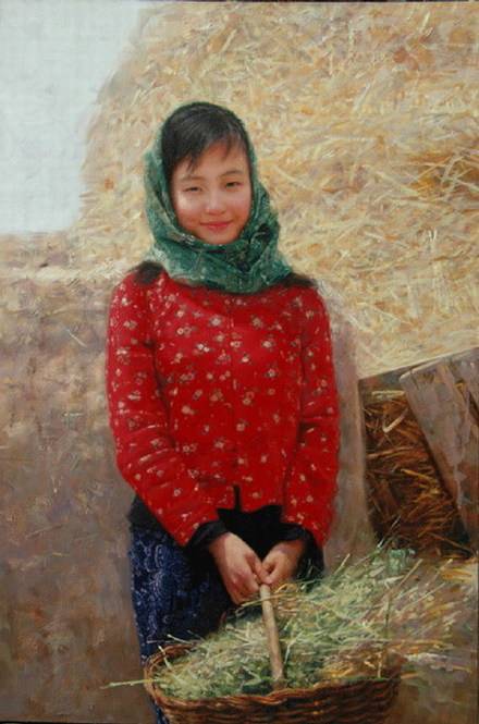 图片[9]-油画名家——吴静涵乡村少女系列油画作品欣赏-魔性次元