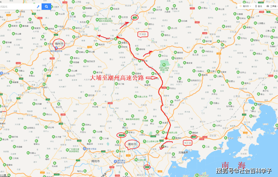 广东大潮高速,带动红色旅游之路