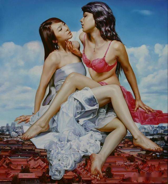 图片[2]-靳尚谊先生高徒，艺术家陈明女性人体油画作品，太逼真了-魔性次元