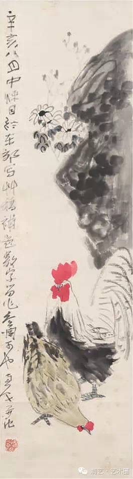 平中求奇——陈子庄 鸡画欣赏