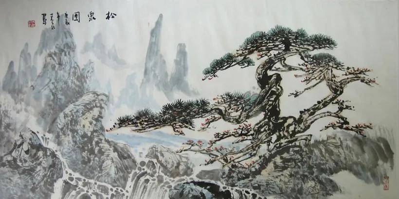 京海墨韵 | 赏陈克永的山水画,解读国画中"松树"的人文寓意