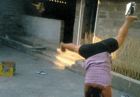 谁说胖妹妹的功夫不行,我可是传说中的胖汉子gif搞笑段子:嫂子这事我