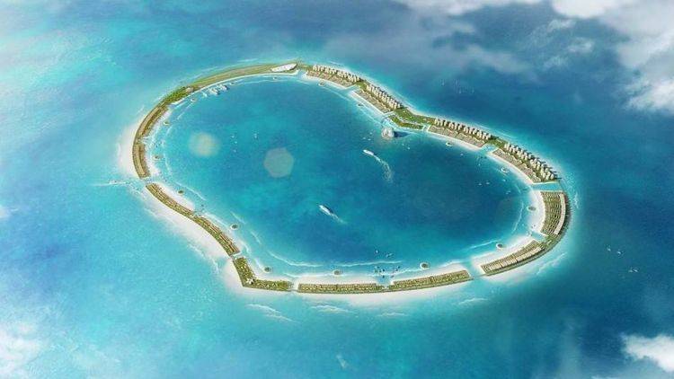 南海群岛吹沙填海现状，美济礁已成美济岛，旅游胜地堪比马尔代夫