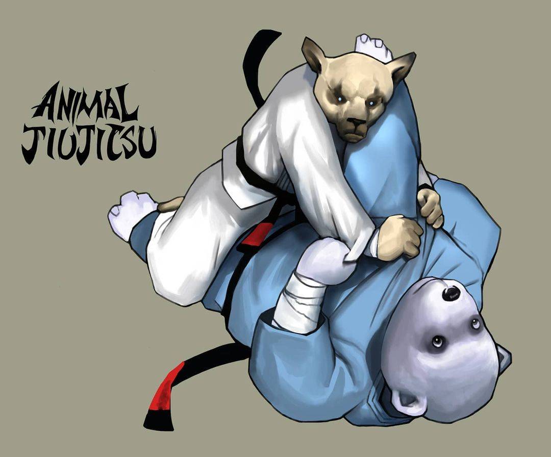 jiujitsuanimalteamampsports巴西柔术动物海报集