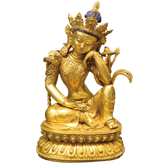 铜鎏金观音佛像，馆藏级别的收藏品，是收藏佳品也是拍卖新星_手机搜狐网