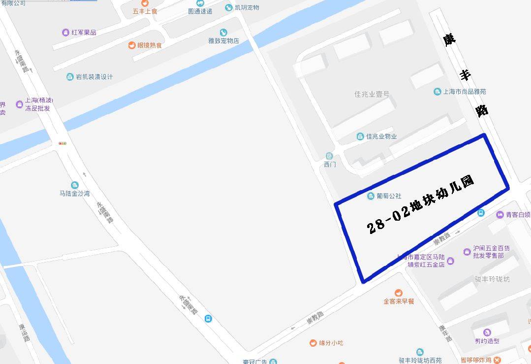 区28-02地块幼儿园嘉定新城实验幼儿园崇教路分校幼儿园位于双坪路上