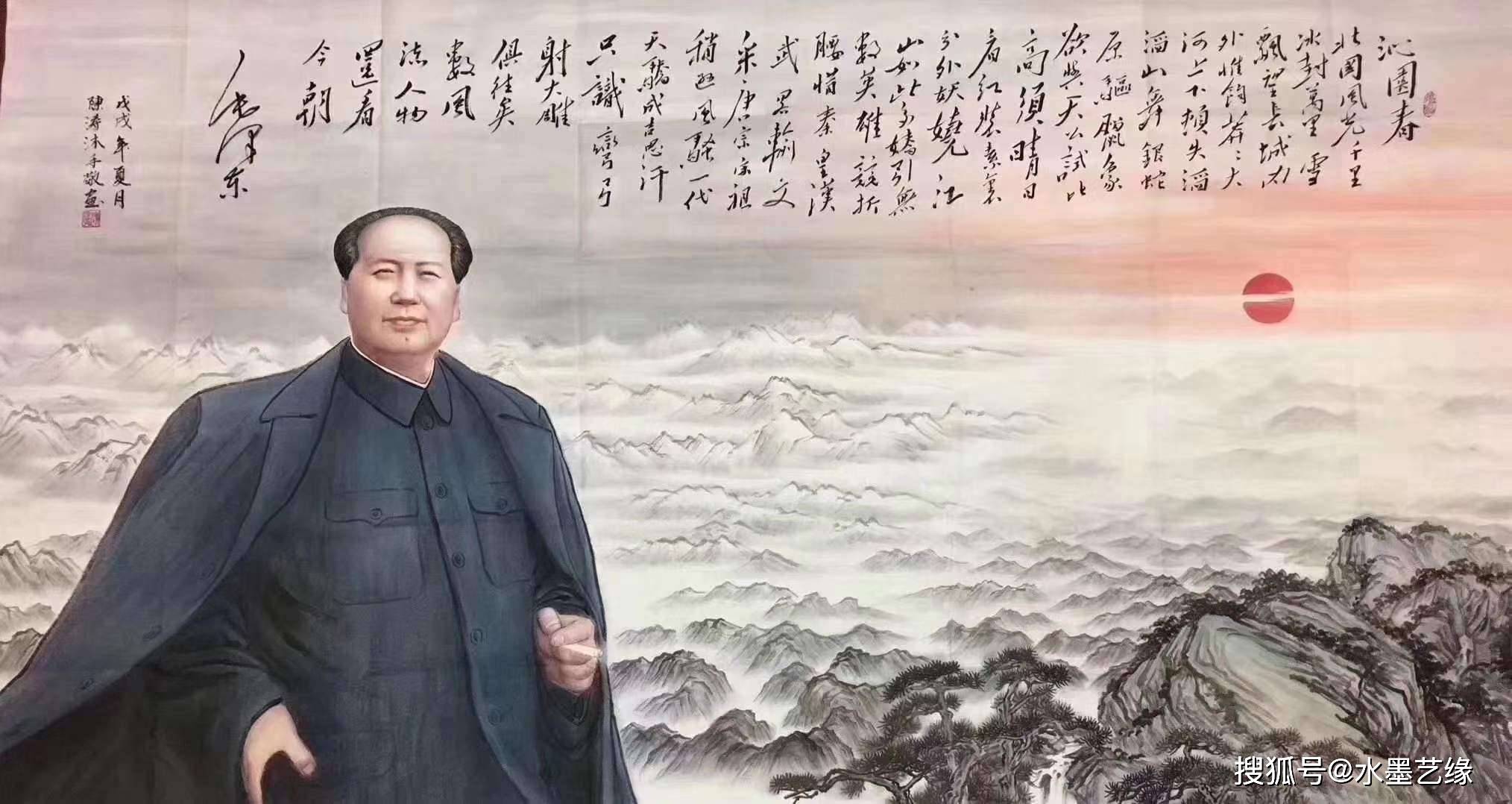 当代红色伟人画家一魏鸿老师的作品欣赏