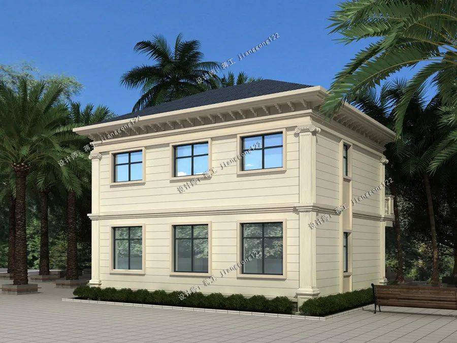 10×9米小户型二层农村别墅,一款框架一款砖混,20万内