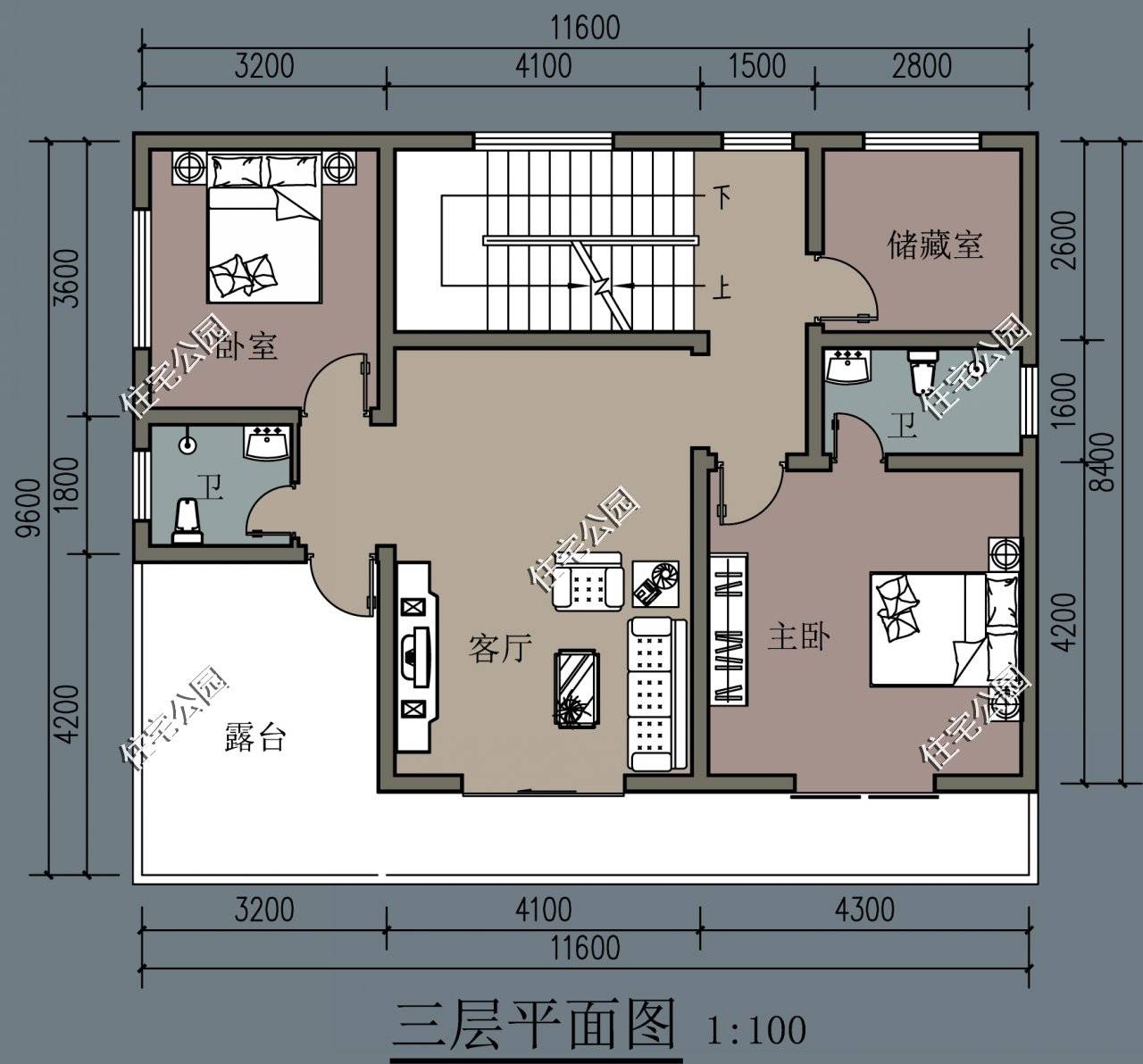 宽9米,长11米,农村自建房该怎么设计