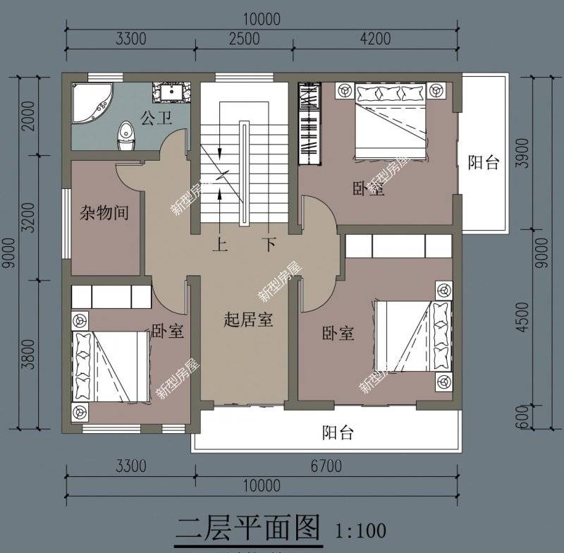 宽9米,长11米,农村自建房该怎么设计?