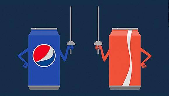 百事可乐标志一直在变,可口可乐的标志设计一直没变,两个都是目前世界