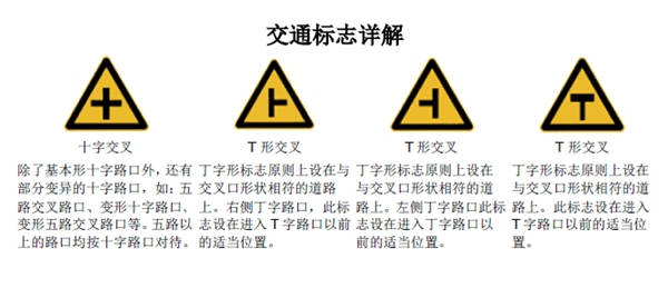 最全的交通标志大全,值得学员收藏!