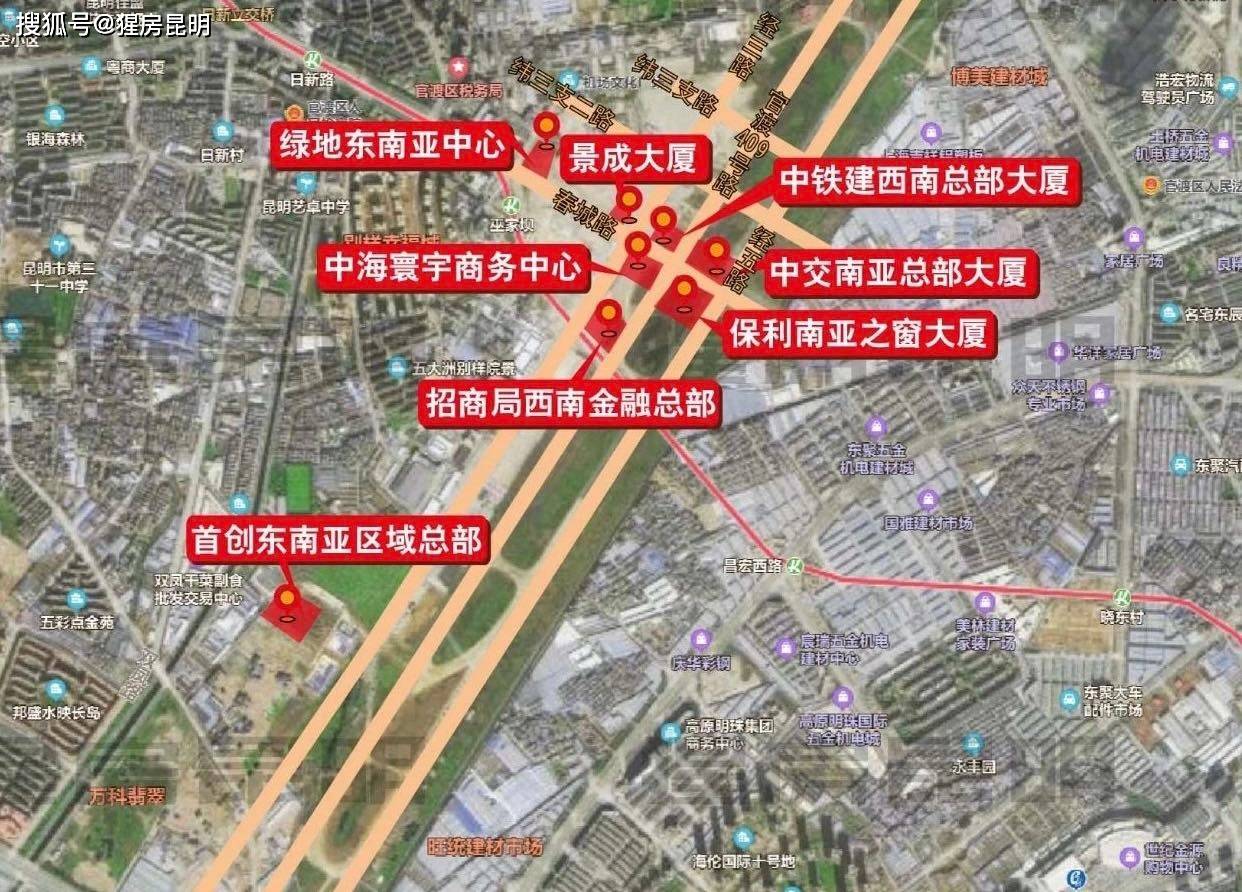 独家探秘昆明大工地巫家坝道路楼盘总部基地最新进展