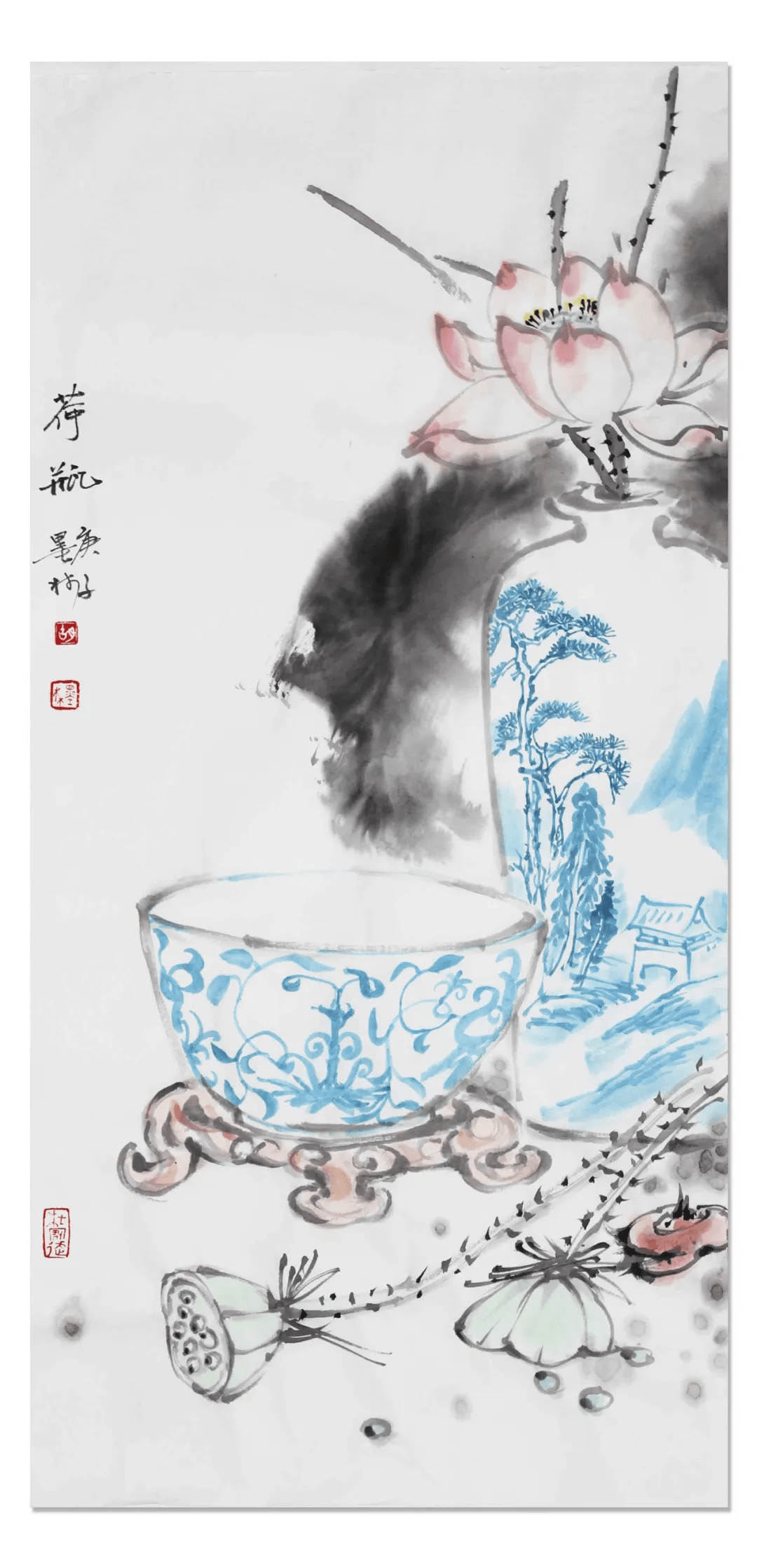 他的艺术专长是水墨人物画,兼画国画花卉,是一位德艺双馨的艺术家.