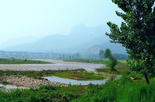 石家庄冶河游记井陉高岸村河岸风光