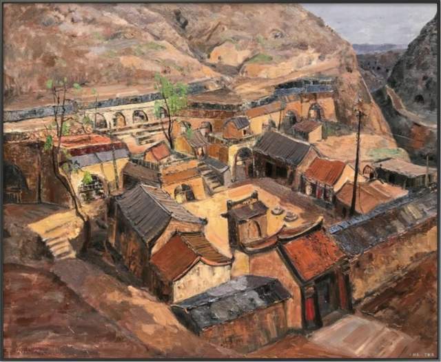 「画作欣赏」黄土高坡的味道,是永远的乡愁,画家强丽亚作品欣赏_油画