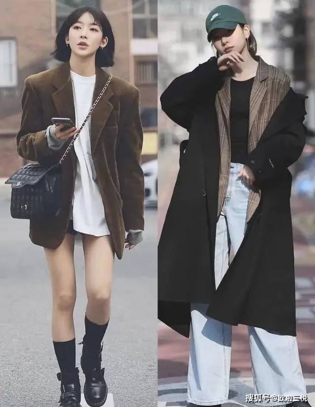女生早春穿搭示范,休闲又率性适合小个子