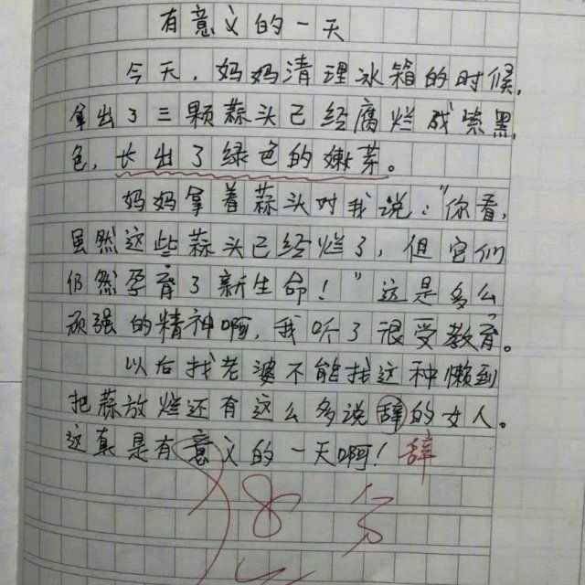 小学生搞笑作文,想法奇特,老师看了也想笑