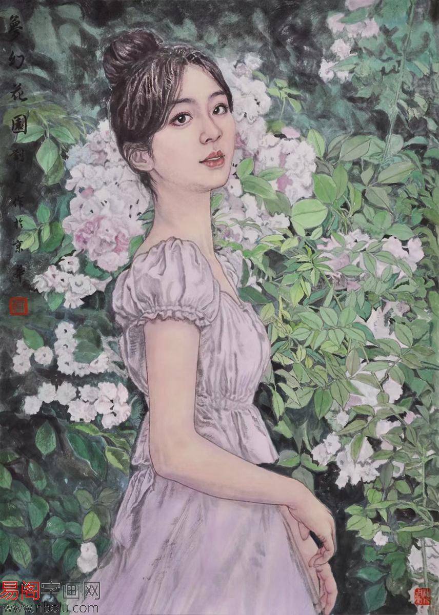 画家刘夏作品欣赏,看着唯美雅致的人物画,像是每天都在过3.