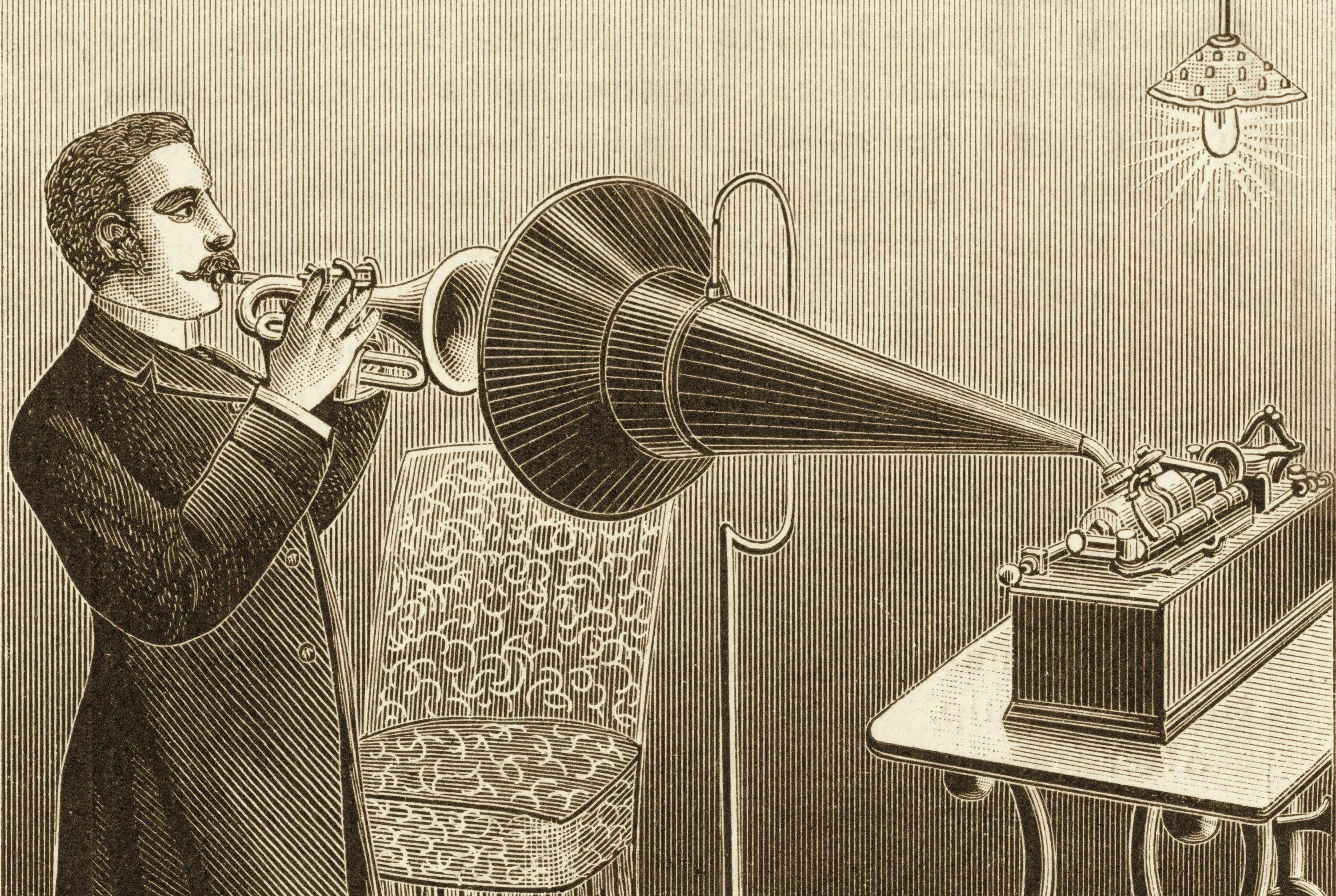 爱迪生的留声机发明