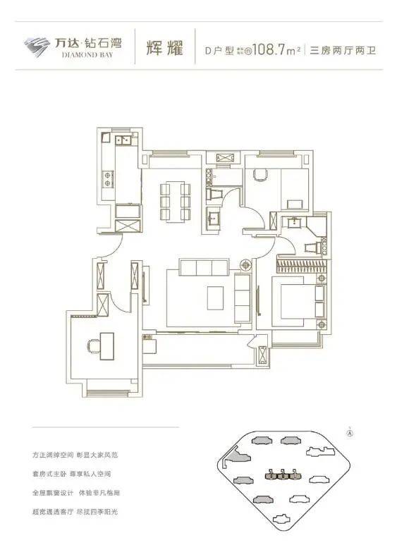 万达钻石湾约76109㎡23房抢鲜入市备案均价32530元㎡