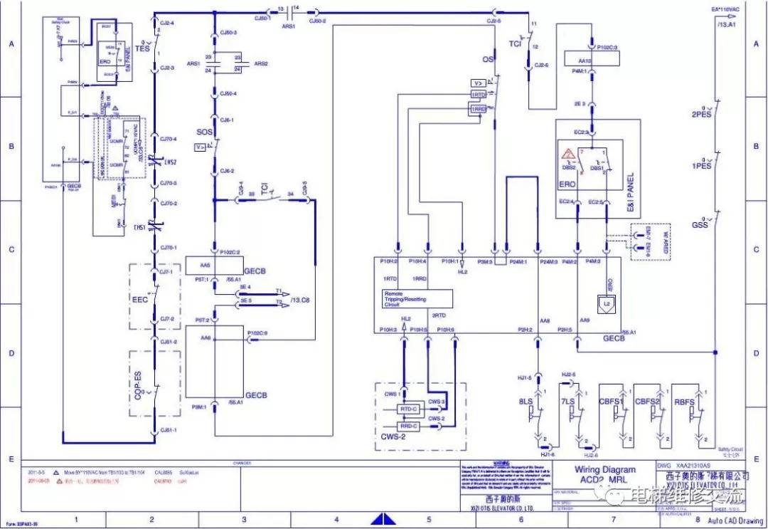 西子奥的斯acd2mrl电梯安全回路详解
