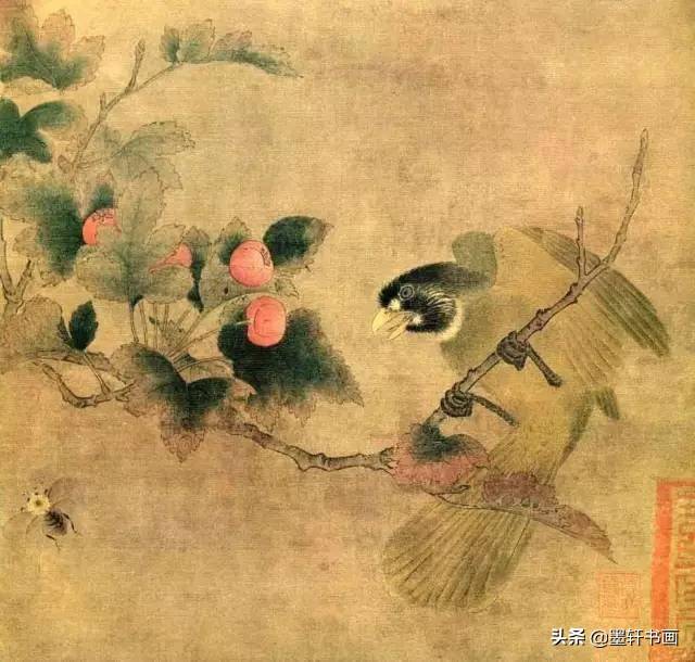 佚名《离支伯赵图》 南宋·佚名 《红果绿鹎图》
