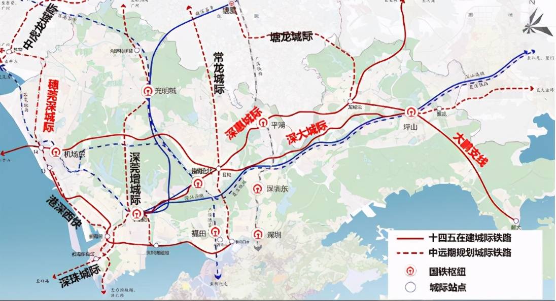 加快珠江东岸城际铁路骨架网建设,形成多向贯通的城际铁路服务格局.