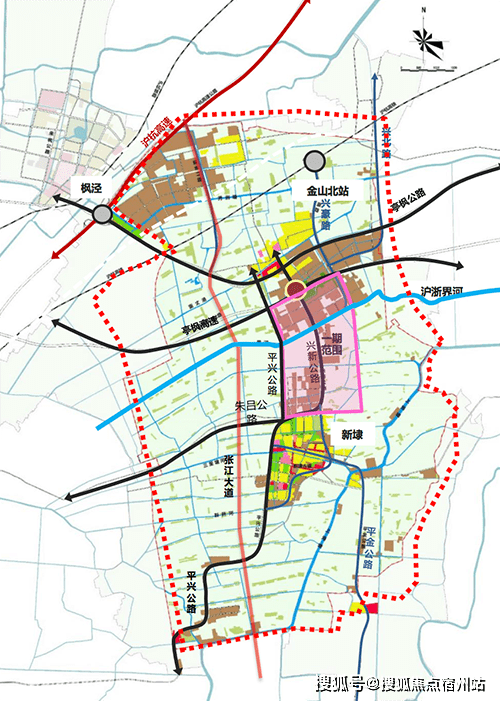 紧邻一期的黄色用地即为科技城(新埭镇)住宅开发组团