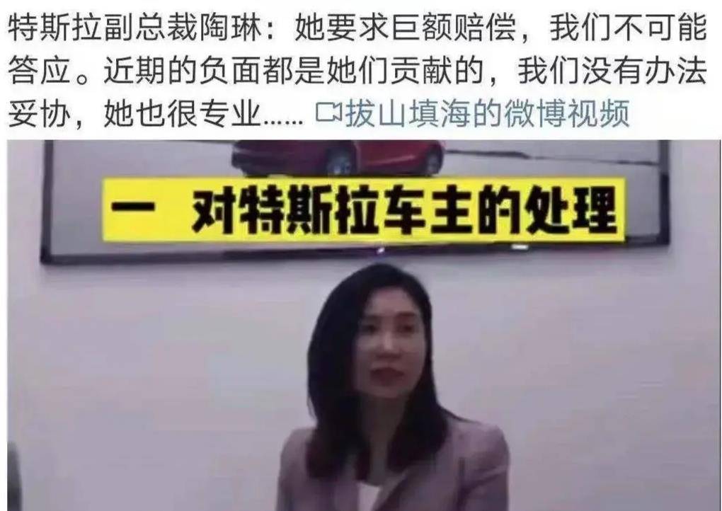 特斯拉维权女车主拘留结束发声:向公众致歉,提出质疑再指特斯拉